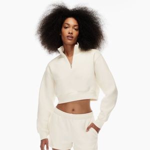 Aritzia TNA Overized Crop Cozy Fleece Sweatshirt size XL